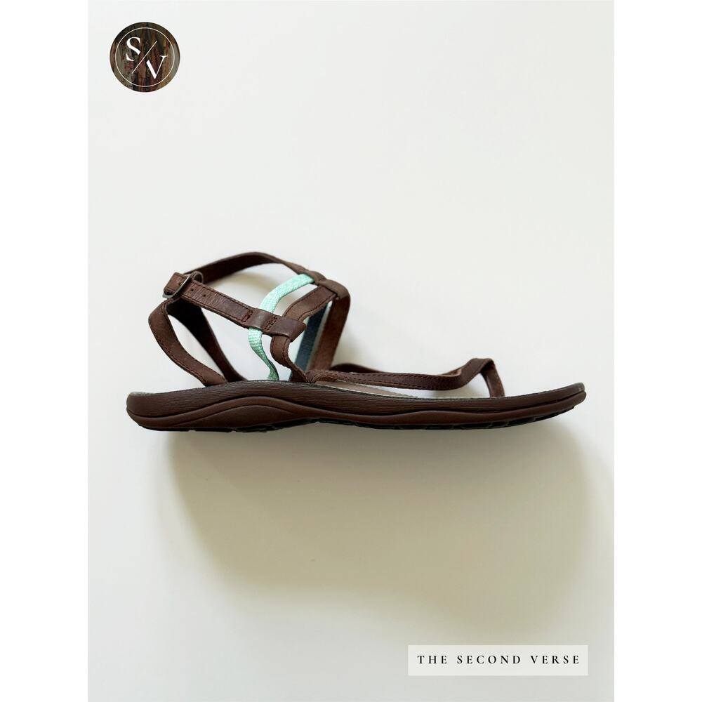 Chaco Womens Leather Loveland Brown Strappy Thong Gorpcore Casual Sandals Size 9 - Picture 4 of 5